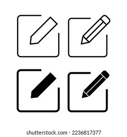 Edit icon vector for web and mobile app. edit document sign and symbol. edit text icon. pencil. sign up