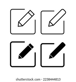 Edit icon vector for web and mobile app. edit document sign and symbol. edit text icon. pencil. sign up