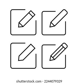 Edit icon vector for web and mobile app. edit document sign and symbol. edit text icon. pencil. sign up