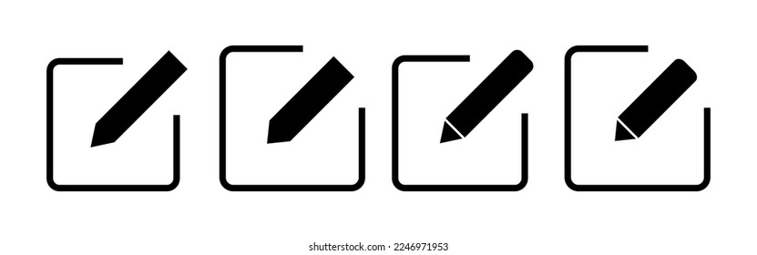 Edit icon vector for web and mobile app. edit document sign and symbol. edit text icon. pencil. sign up