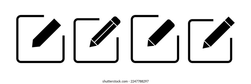 Edit icon vector for web and mobile app. edit document sign and symbol. edit text icon. pencil. sign up