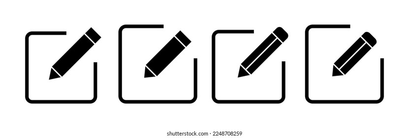 Edit icon vector for web and mobile app. edit document sign and symbol. edit text icon. pencil. sign up