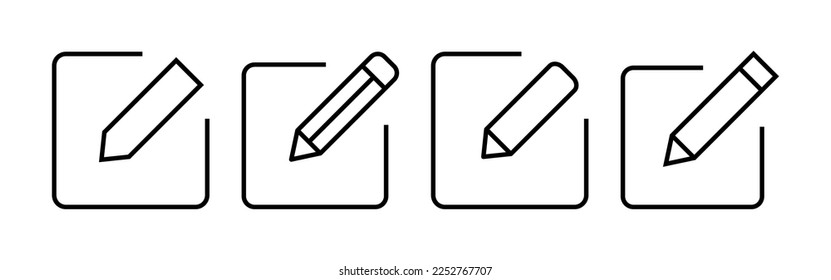 Edit icon vector for web and mobile app. edit document sign and symbol. edit text icon. pencil. sign up