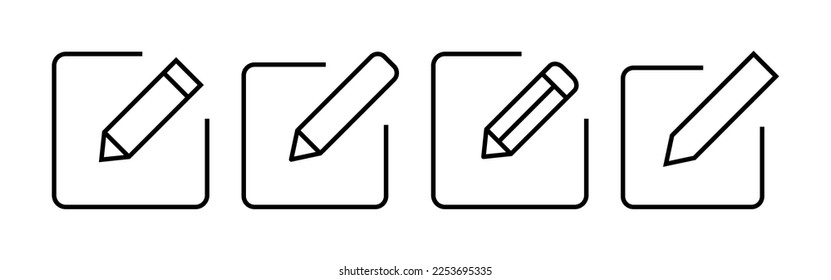 Edit icon vector for web and mobile app. edit document sign and symbol. edit text icon. pencil. sign up