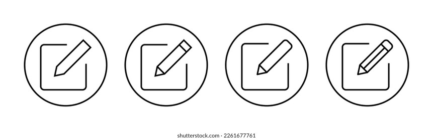 Edit icon vector for web and mobile app. edit document sign and symbol. edit text icon. pencil. sign up