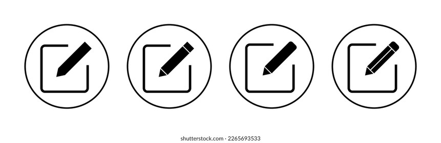 Edit icon vector for web and mobile app. edit document sign and symbol. edit text icon. pencil. sign up