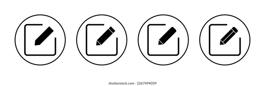 Edit icon vector for web and mobile app. edit document sign and symbol. edit text icon. pencil. sign up