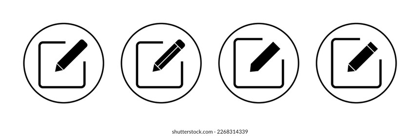 Edit icon vector for web and mobile app. edit document sign and symbol. edit text icon. pencil. sign up