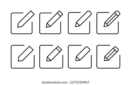 Edit icon vector for web and mobile app. edit document sign and symbol. edit text icon. pencil. sign up