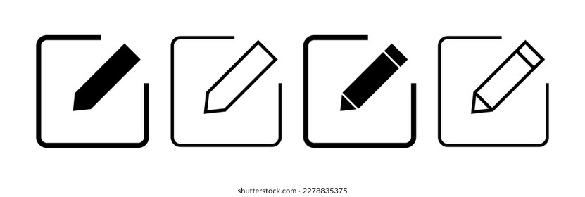 Edit icon vector for web and mobile app. edit document sign and symbol. edit text icon. pencil. sign up