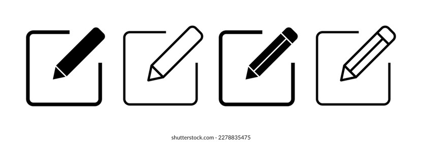 Edit icon vector for web and mobile app. edit document sign and symbol. edit text icon. pencil. sign up