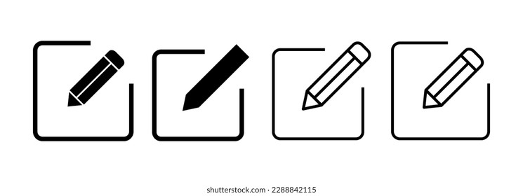 Edit icon vector for web and mobile app. edit document sign and symbol. edit text icon. pencil. sign up