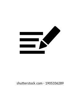 Edit icon vector. Write icon symbol. Compose icon in trendy flat design.