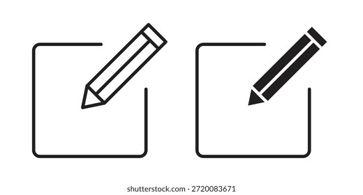 Edit icons of black colored in various styles