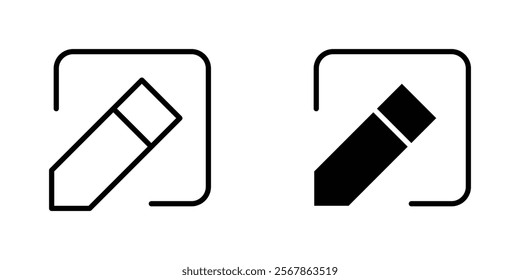 Edit icons collection in Filled flat and thin line style.