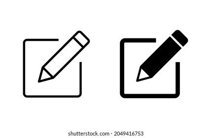Edit icons set. edit document sign and symbol. edit text icon. pencil. sign up