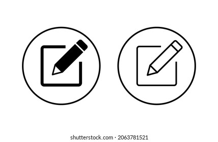 Edit icons set. edit document sign and symbol. edit text icon. pencil. sign up