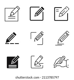 edit  icons set . edit  pack symbol vector elements for infographic web