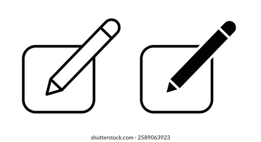 Edit icons thin line illustrations designs