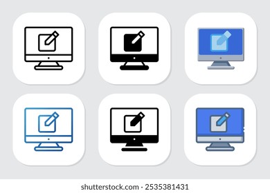 editar ícones com vários estilos de design