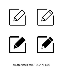 Edit icons vector. edit document sign and symbol. edit text icon. pencil. sign up