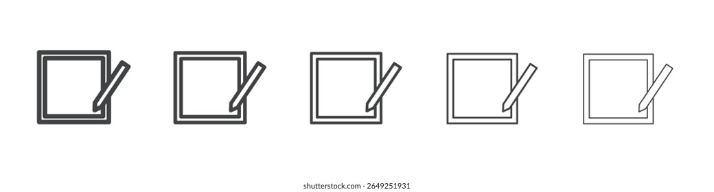 Editar ícone da imagem símbolo simples da coleção de ilustrações
