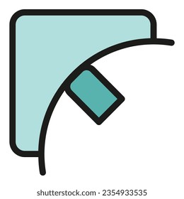 Edit image tool icon outline vector. Digital stroke. Data interface color flat