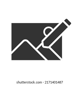 edit image vector icon isolated on white background. edit image stock vector illustration for web, mobile app and ui design
