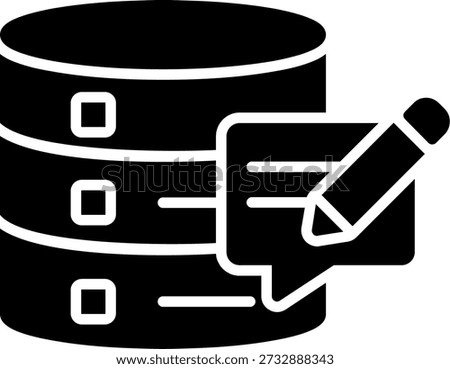 Edit Info Glyph Vector Icon Design