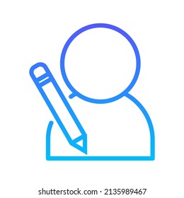 Edit Line Gradient icon design