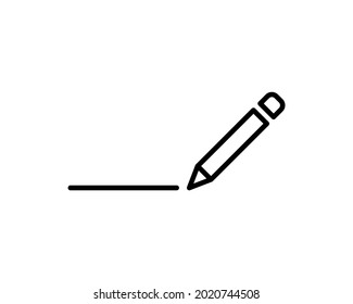 Edit line icon, pen outline vector logo, linear pictogram isolated on white, pixel perfect illustration.