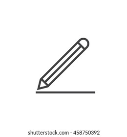 Edit line icon, pencil outline vector logo, linear pictogram isolated on white, pixel perfect illustration