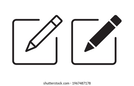 Edit line icon, sign up symbol, pencil icon vector