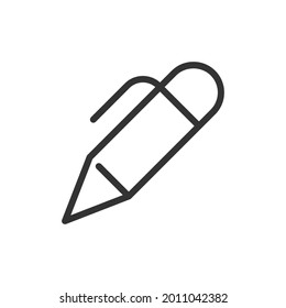 Edit line icon. Web symbol for web and apps. Sign design in outline style. Edit stroke object.