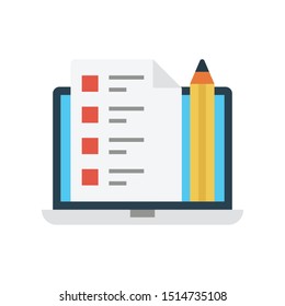 edit list glyph flat vector icon