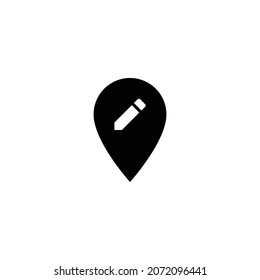 edit location Icon. Flat style design isolated on white background. Vector illustration