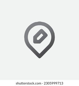 Edit Location Symbol Icon Vector Illustration