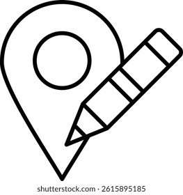 Edit Location vector line icon icons design