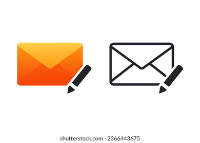 Edit mail icon. Illustration vector