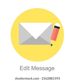 Edit Message and information icon concept