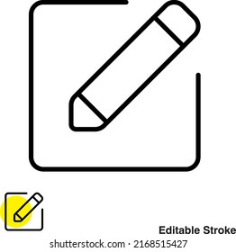 Edit Message Vector Line Icon