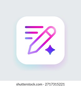 Edit Note icon for AI-powered writing tools, intelligent content revision and automated note organization. Editable notes, smart content updates for streamlined documentation and creative workflows