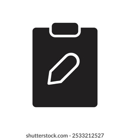 Edit note icon Flat line illustration