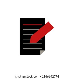 edit paper pencil icon. Element of text editor sign icon. Premium quality graphic design icon. Signs and symbols collection icon for websites, web design, mobile app