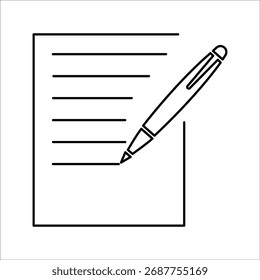 ícone editar caneta. Coleção de símbolos de registro. Ilustração vetorial.