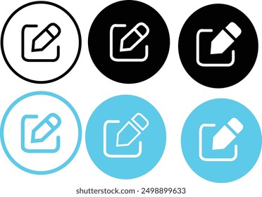  Edit pen icon, create modify pen sign button, Pencil icon, sign up icon - editing text file document icons. Notepad edit document with pen icon. Editable stroke with transparent background.