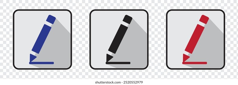 edit pen icon, create modify pen sign button, Pencil icon, sign up icon - editing text file document icons