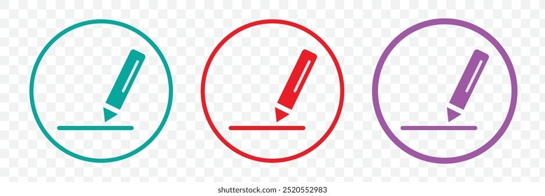 edit pen icon, create modify pen sign button, Pencil icon, sign up icon - editing text file document icons