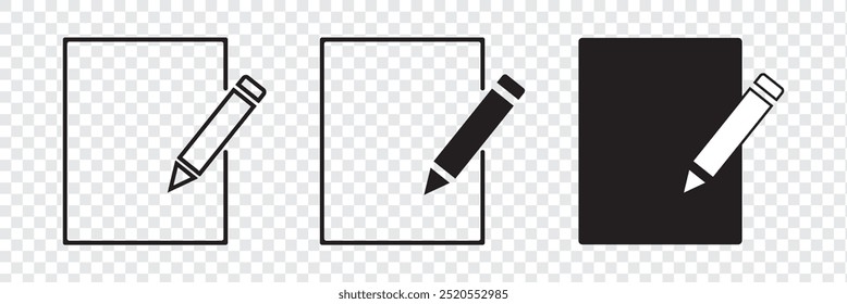 edit pen icon, create modify pen sign button, Pencil icon, sign up icon - editing text file document icons