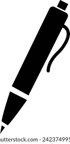 Edit pen Icon Design with Editable Stroke. Copywriting Related Vector, pen logo silhouette vector design template premium, sign up icon. Business concept note edit pictogram. Ball pen glyph icon.